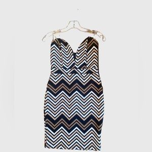 Low Cut Windsor taupe/black  Mini Dress